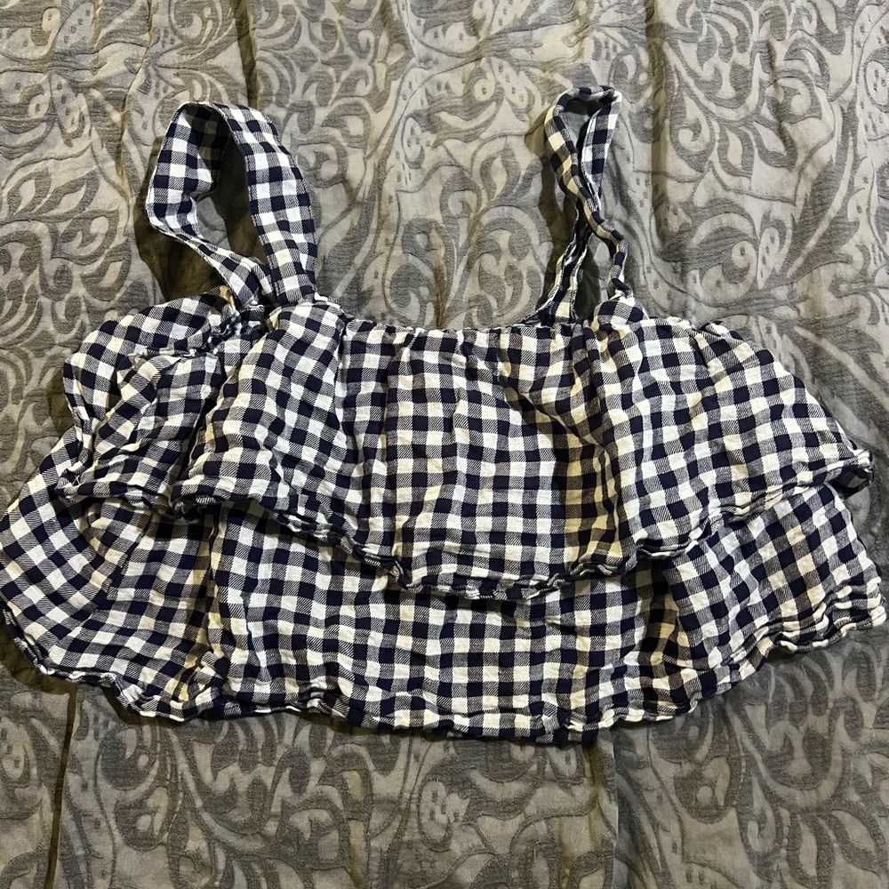 Madewell cropped gingham tank